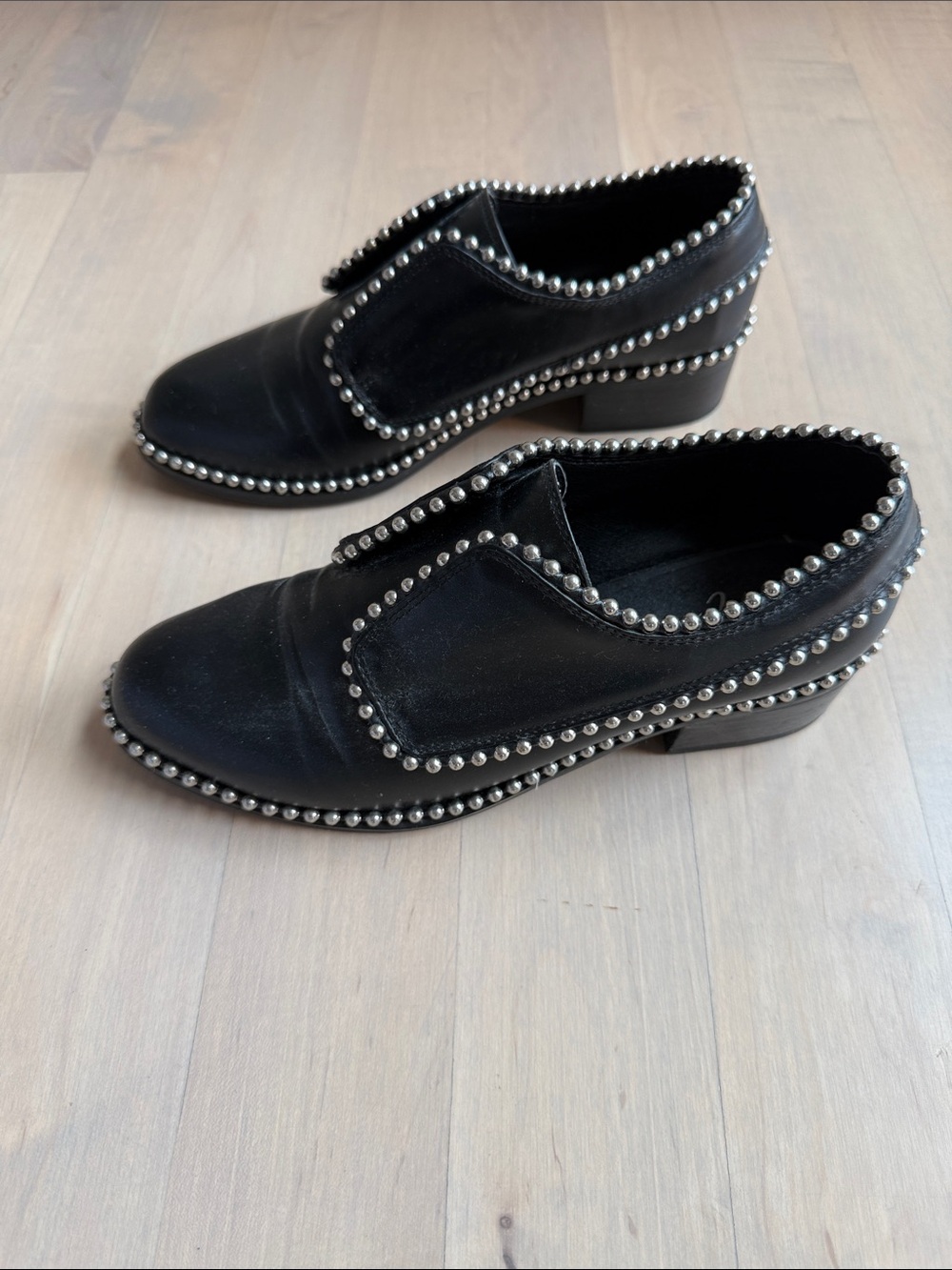Matisse Vegan Alexa Black Studded Leather Loafers